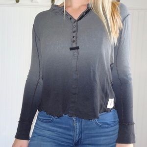 Free People Ombré Henley longsleeve